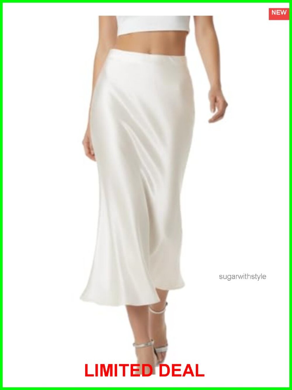 Elegant Satin High Waist Fishtail Skirt Long Silk Midi Skirt